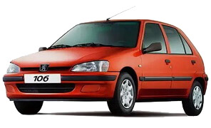 Замена задних тормозных колодок (барабан) Peugeot 106